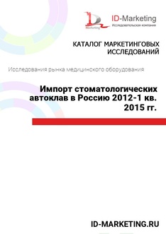 Импорт стоматологических автоклав в Россию 2012-1 кв. 2015 гг.