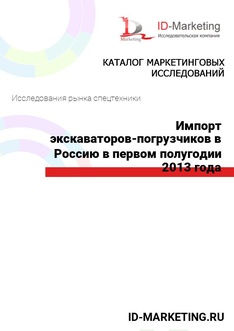 Импорт экскаваторов-погрузчиков в Россию в первом полугодии 2013 года